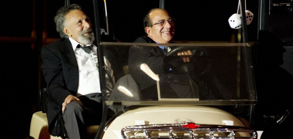 Tom, left, and Ray Magliozzi at the 2012 WBUR Gala, where “Car Talk” was honored. (Mary Flatley for Liz Linder Photography)