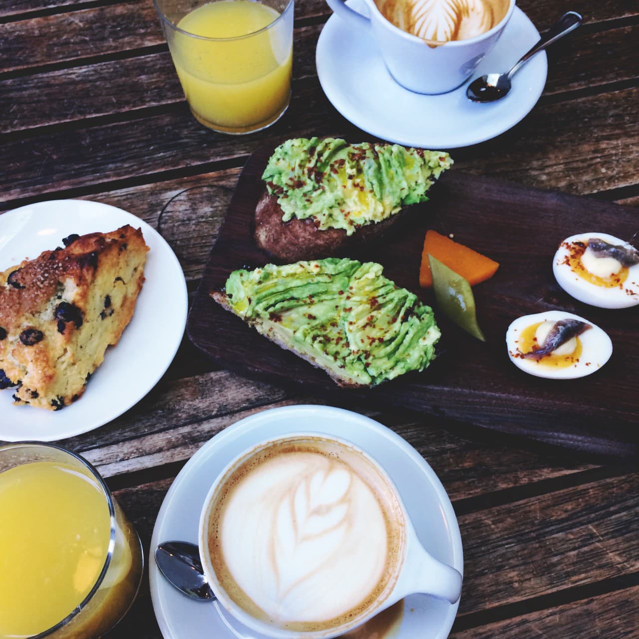 Kathy Gunst's avocado toast is part of this California breakfast. (Kathy Gunst)
