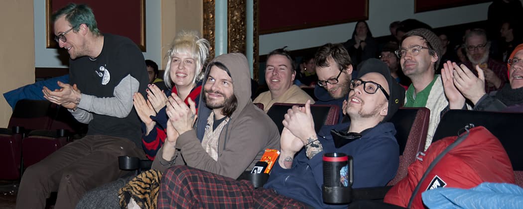 The front row audience at the Boston Sci-fi Festival. (Harry O. Lohr, Jr.)