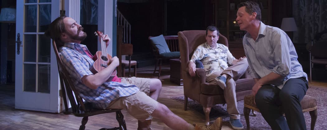 Tim Spears, John Kooi and Michael Kaye in Michael Hammon's "Uncle Jack." (Kalman Zabarsky/Boston Playwrights' Theatre)