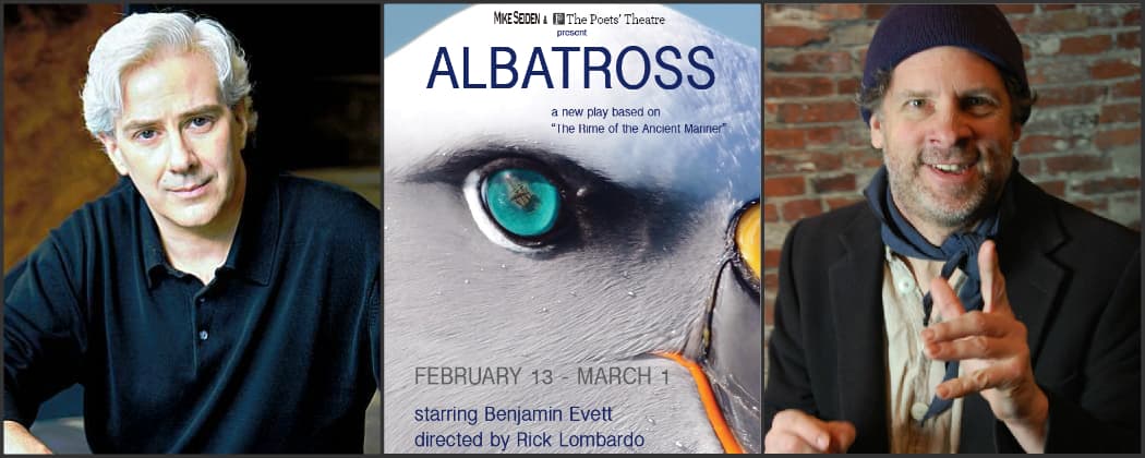 Rick Lombardo, a promotional poster for "Albatross" and Ben Evett. (Courtesy)