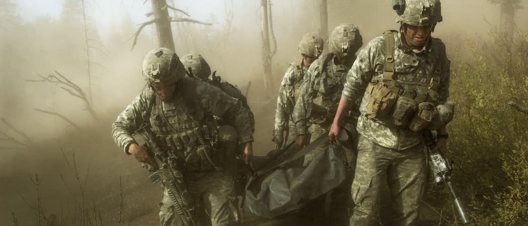Soldiers with the 173rd Battle Company, on a battalian-wide mission in the Korengal Valley in the Village of Yakachina, Afghanistan. (Lynsey Addario/Getty Images Reportage)