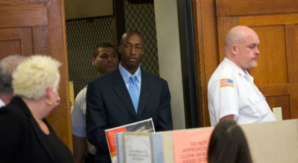Eileen McNamara: Two decades after a corrupt system railroaded him into a prison cell, Sean Ellis will finally get the opportunity to have a fair trial. In this photo, Ellis enters a Suffolk Superior Court courtroom for his bail hearing Tuesday, May 11, 2015. (Jesse Costa/WBUR)