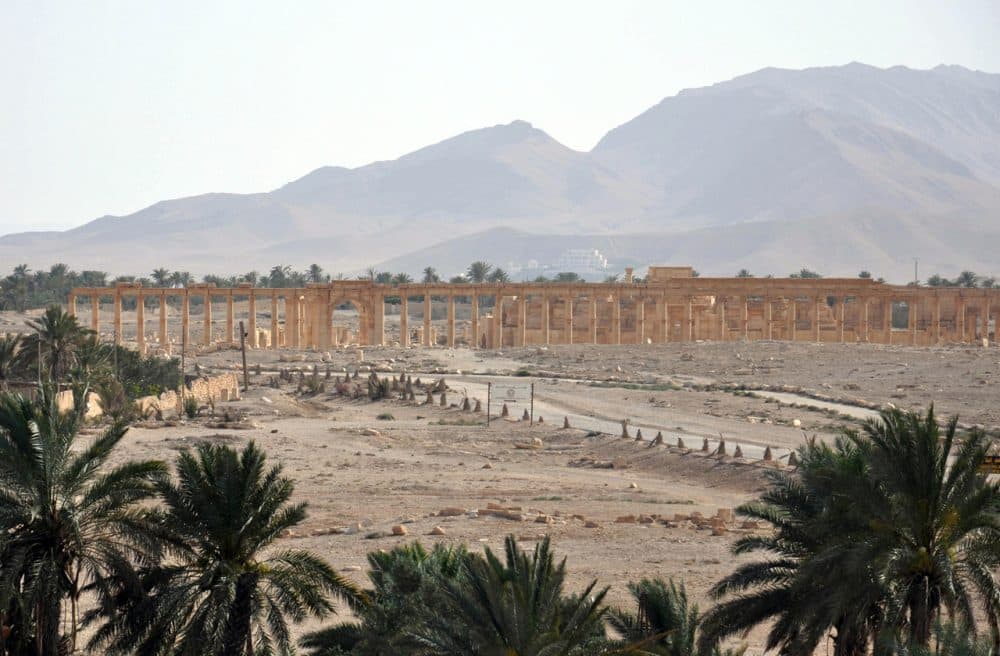 A view of the ancient Syrian city of Palmyra one day after the self-proclaimed Islamic State fired rockets into the city on May 17, 2015. (STR/AFP/Getty Images)