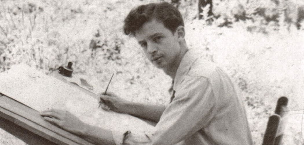 Cartoonist and "Archie" creator Bob Montana, who went to Haverhill High School, is seen at a drawing table in this undated photo. (Courtesy)
