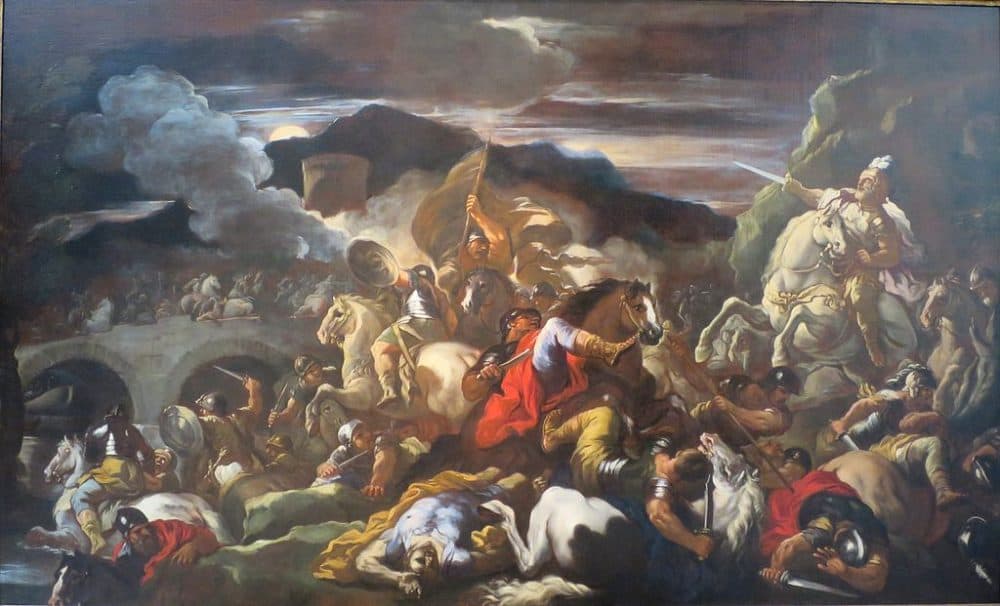 Not a good analogy for cancer: "A Battle Scene" by Luca Giordano, late 17th century, Norton Simon Museum. (Wikimedia Commons)