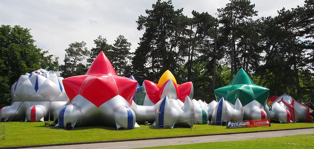 "Pentalum," the inflatable, technicolor spectacle coming to Lawn on D. (Alan Parkinson)