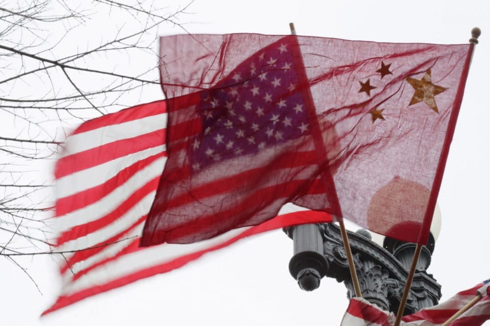 American and Chinese flags fly along Pennsylvania Avenue in front of the White House in Washington, Monday, Jan. 17, 2011. (Carolyn Kaster/AP)