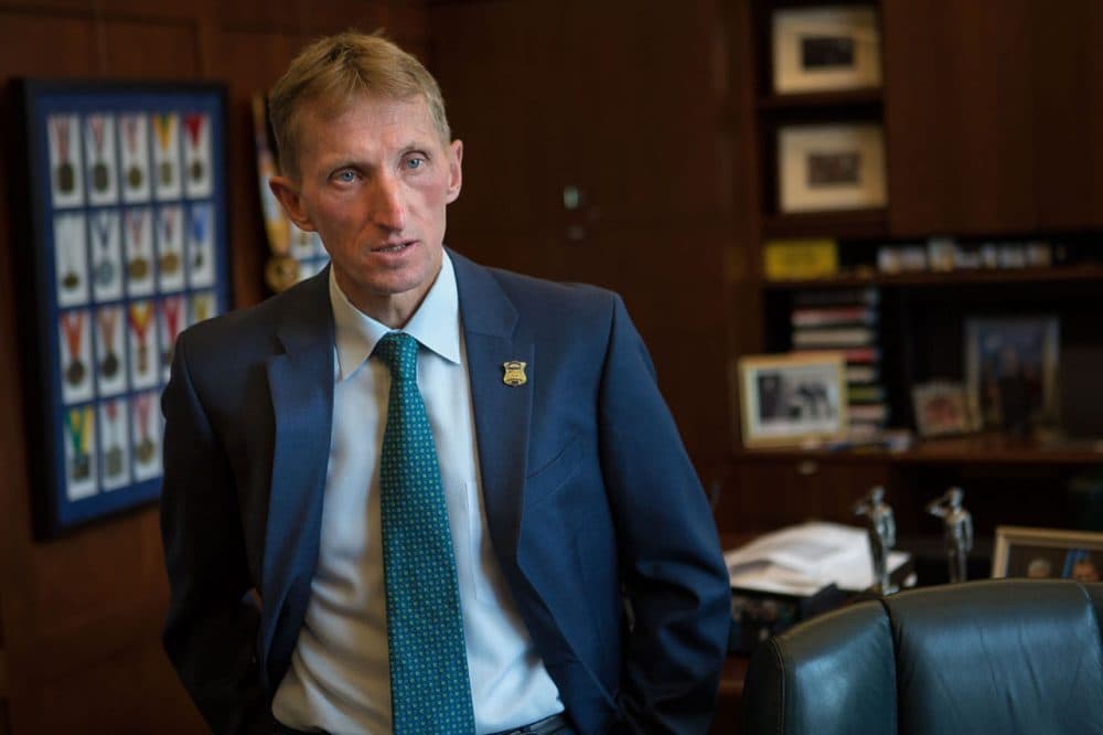 Boston Police Commissioner William Evans. (Jesse Costa/WBUR)