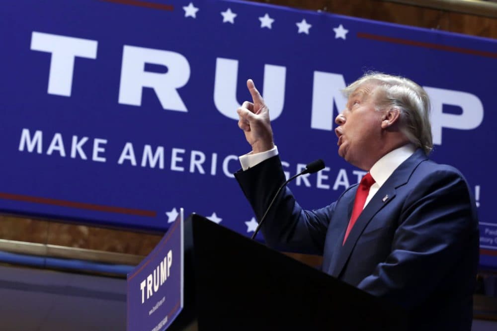 Donald Trump announced Tuesday he would seek the Republican nomination for president. (Richard Drew/AP)