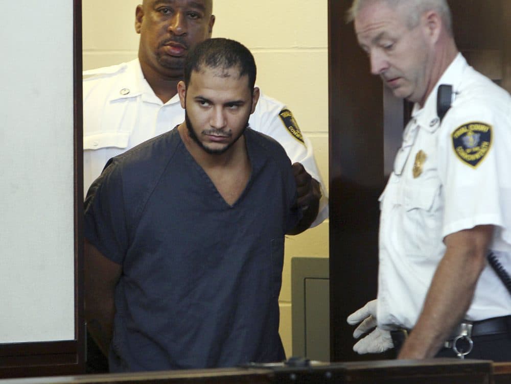 Edwin Alemany during his August 2013 arraignment. (Angela Rowlings/BostoHerald/Pool)