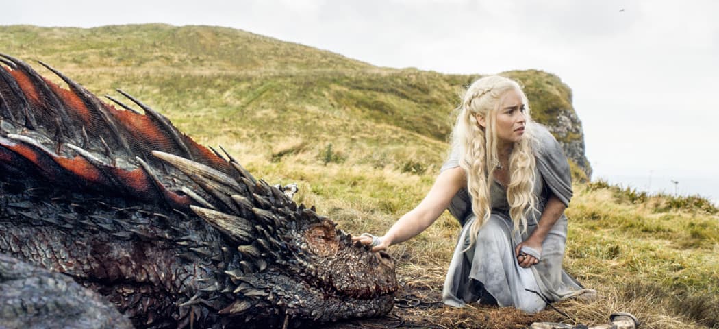 Emilia Clarke, from "Game of Thrones," was nominated for an Emmy Award for outstanding supporting actress in a drama series. (HBO via AP)