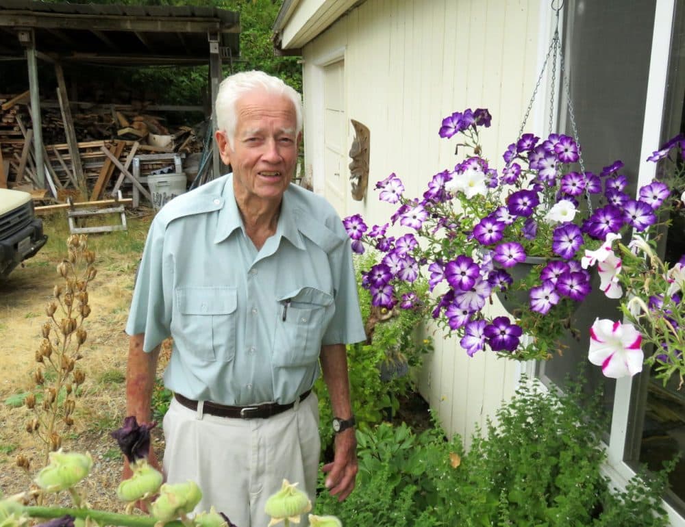 Dallas Britt of Auburn, Washington is one of seven Pacific Northwest veterans journeying to Tokyo with a special cargo of World War II flags. (Courtesy Tom Banse)