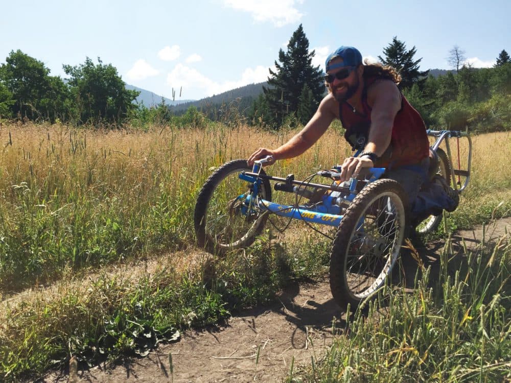 After a hiking accident David Poole was paralyzed from the sternum down. He was unable to traverse the backcountry after his injury, until he found handcycling. (Liz Welles/Only A Game)