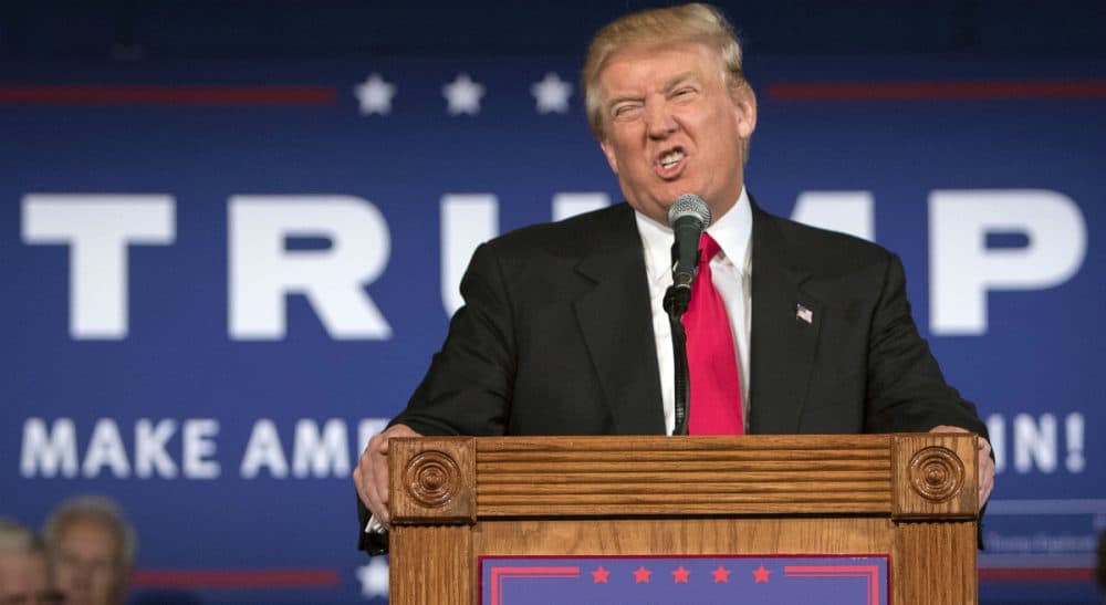At last week's GOP presidential debate, Donald Trump said, "I don't have time to be politically correct." Trump is pictured here at a rally in Bluffton, S.C., Tuesday, July 21, 2015. (Stephen B. Morton/AP)