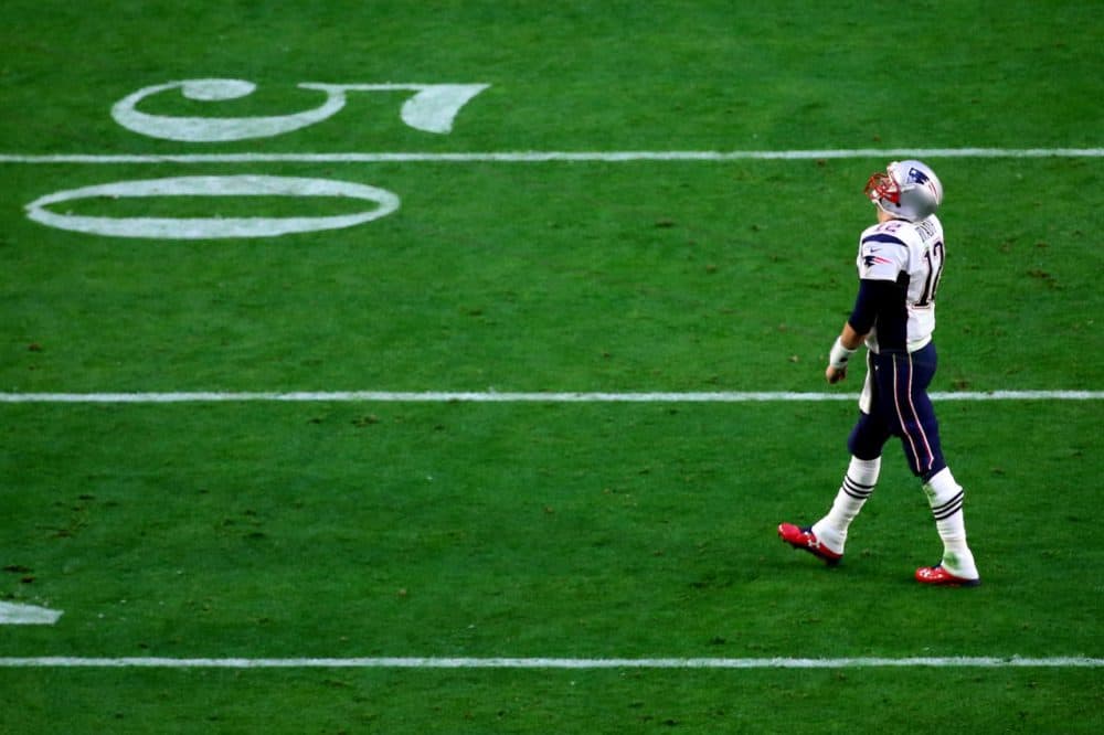 The "Deflategate" scandal has dragged on for a long time, but it's once again a topic of conversation for Charlie Pierce and Bill Littlefield this week. (Mike Ehrmann/Getty Images)