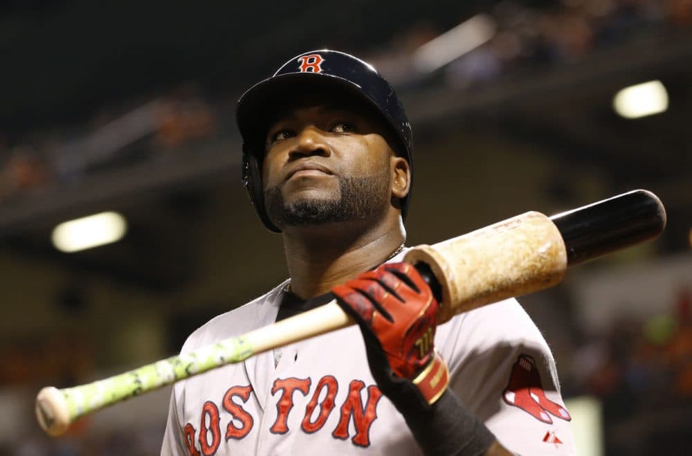 Red Sox designated hitter David Ortiz prepares for an at-bat against the Baltimore Orioles, Monday, Sept. 14, 2015, in Baltimore. (Patrick Semansky/AP)
