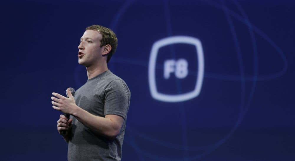 FILE - In this March 25, 2015, file photo, CEO Mark Zuckerberg delivers the keynote address at the Facebook F8 Developer Conference in San Francisco. Zuckerberg said Tuesday, Sept. 15, Facebook may finally be getting a button that lets you quickly express something beyond a "like." (Eric Risberg/AP)