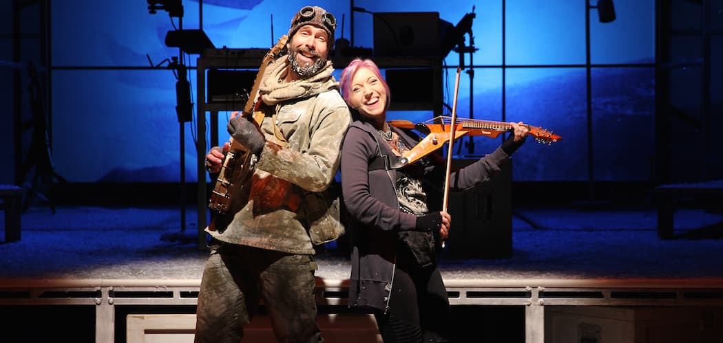 Valerie Vigoda and Wade McCollum in "Earnest Shackleton Loves Me" at ArtsEmerson. (Jeff Carpenter)