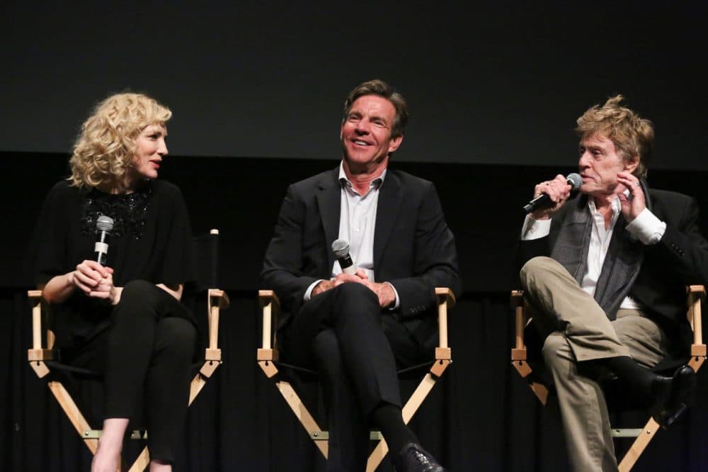 From left: Cate Blanchett, Dennis Quaid and Robert Redford attend a panel discussion following a screening of "Truth," hosted by the Academy Of Motion Picture Arts And Sciences at New York Institute of Technology, on October 7, 2015 in New York City. (Rob Kim/Getty Images for Academy of Motion Picture Arts and Sciences)