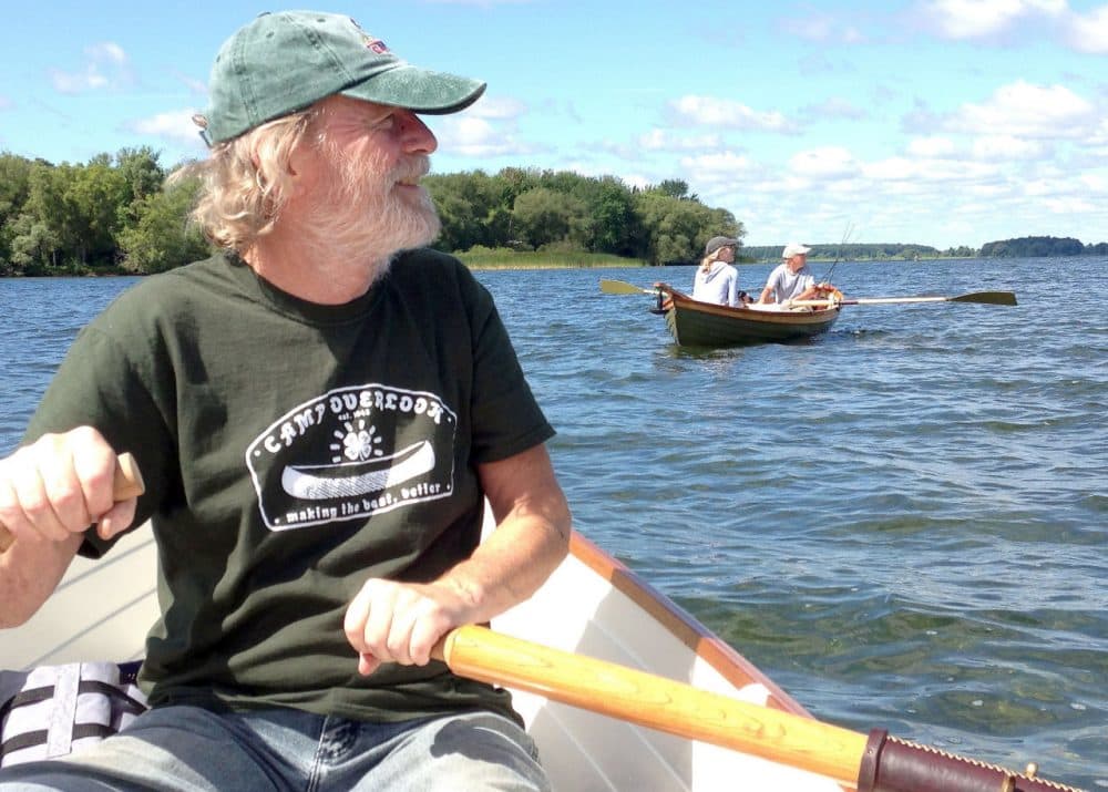Bill Smithers has worked in wood for more than 30 years, as a master furniture maker and as the Antique Boat Museum's resident boat builder in the late 1980s and early 1990s. (David Sommerstein)