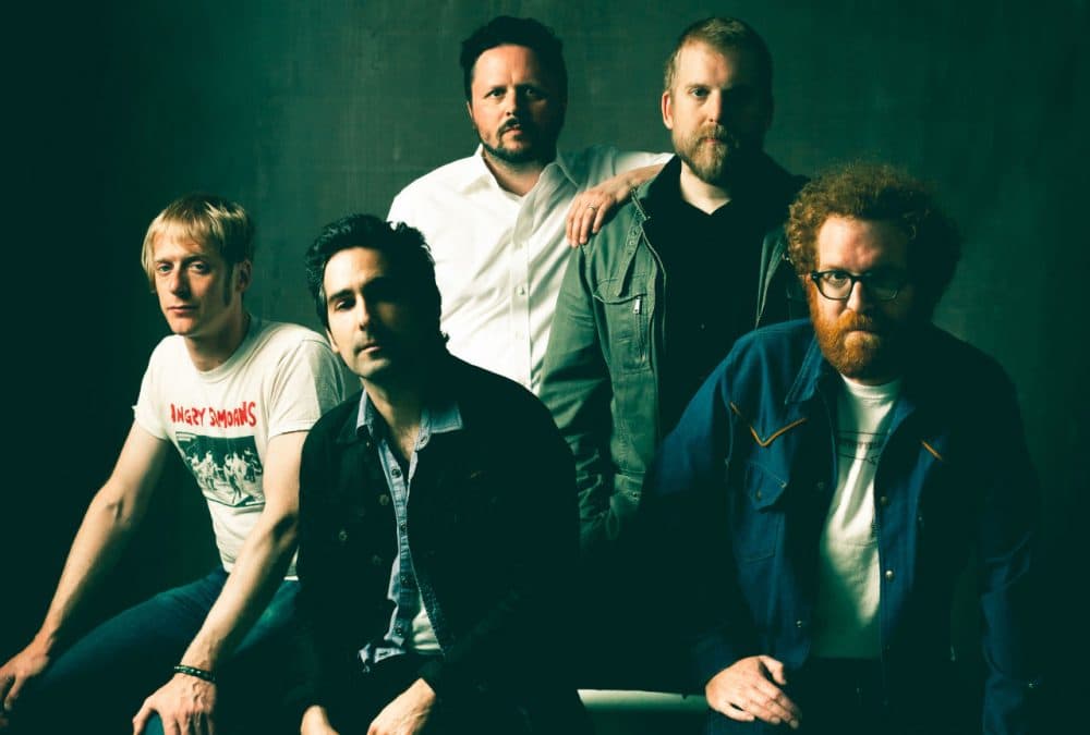 The members of Blitzen Trapper, from left: Erik Menteer, Eric Earley, Michael Van Pelt, Brian Adrian Koch and Marty Marquis. (Jason Quigley)