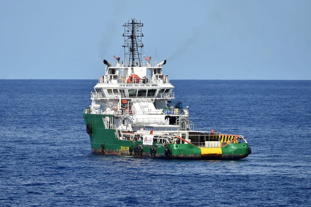 The Medecins Sans Frontieres (Doctors Without Borders) ship Bourbon Argos in the southern Mediterranean Sea, deployed in the Mediterranean since May 7, 2015. Since operations began on May 2, MSF teams on board of the MY Phoenix, Bourbon Argos and Dignity I have assisted some 16,113 people on the Mediterranean Sea. (Alberto Pizzoli/AFP/Getty Images)