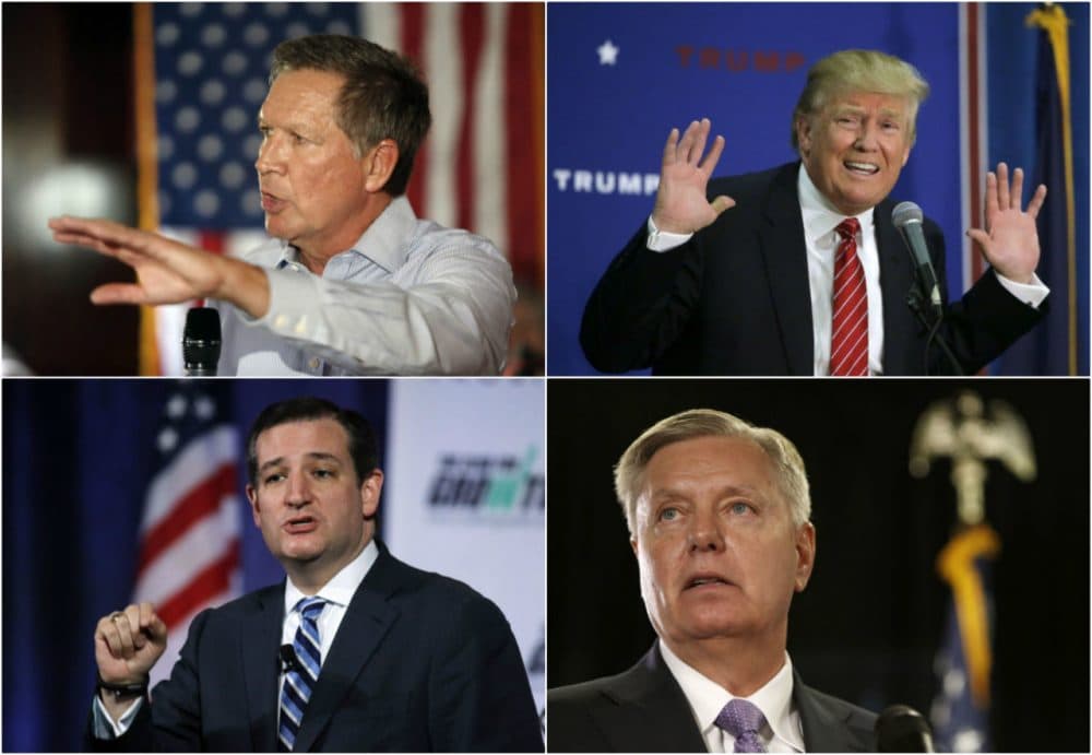 Clockwise, from top left: Ohio Gov. John Kasich, Donald Trump, South Carolina Sen. Lindsey Graham and Texas Sen. Ted Cruz (AP)