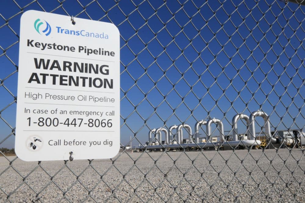 The Keystone Steele City pumping station, into which the planned Keystone XL pipeline would connect, is seen in Steele City, Neb., Tuesday, Nov. 3, 2015. TransCanada, the company behind the project, said Monday it had asked the State Department to suspend its review of the Canada-to-Texas pipeline, citing uncertainties about the route it would take through Nebraska. (Nati Harnik/AP)