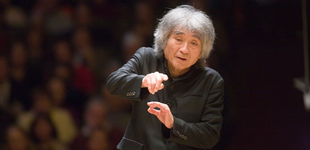 Ozawa conducts the BSO on Nov. 11, 2008. (Courtesy Michael Lutch/BSO)