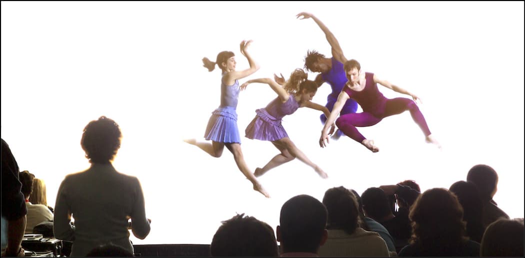 Lois Greenfield behind the scenes of a shoot. (Courtesy Lois Greenfield)