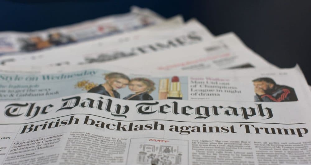 The British press reacted to comments by Republican Presidential candidate, Donald Trump, that the Metropolitan Police are scared to patrol certain Muslim areas of London. An online petition to ban Trump from entering Britain has garnered more than the 100,000 signatures required to force a House of Commons debate. (Ben Pruchnie/Getty Images)