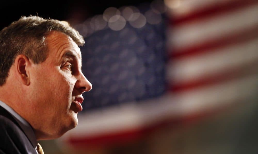 Concerns about terrorism are adding to more general concerns about immigration in New Hampshire -- about competition for jobs and demands on taxpayer-supported benefit programs. Pictured here, Chris Christie listens to voters during a campaign stop in Wolfeboro, New Hampshire, earlier this month. (Jim Cole/AP)