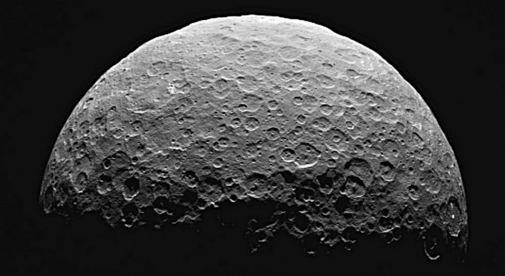 Joelle Renstrom: "Will wars over resources relocate to space? In the race to turn billions into trillions, will the rich hammer flags into asteroids and planets to claim them?" Pictured: Ceres, a dwarf planet located in the asteroid belt between Mars and Jupiter. On Wednesday, November 25, 2015, President Obama signed the Asteroid Resources Property Rights Act, clearing the way for mining in space. (NASA via AP)