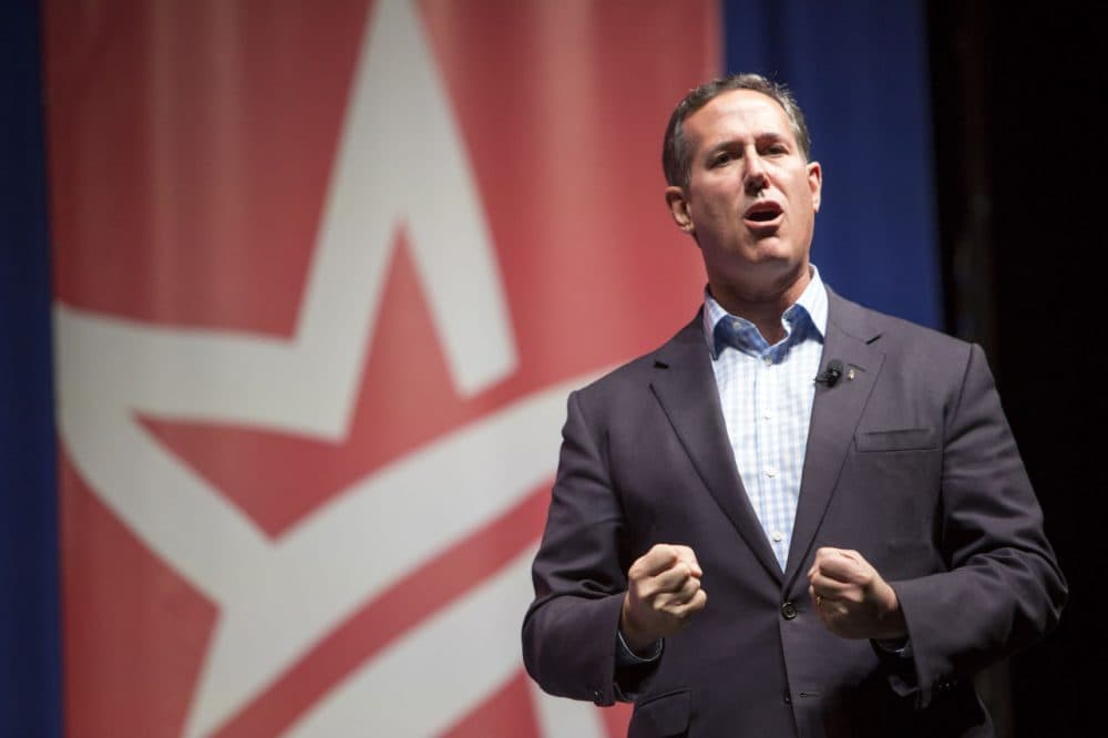 In 2012, Republican presidential candidate Rick Santorum, seen here on Dec. 5, 2015, won three of six March 1 "SEC states," but Mitt Romney became the nominee. (Scott Morgan/AP)