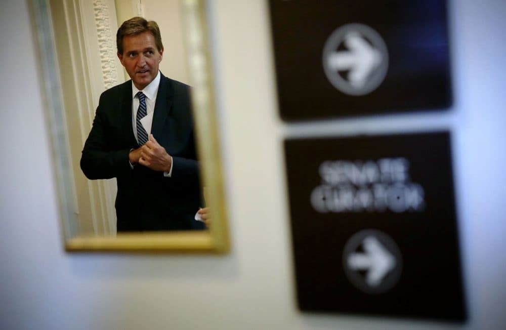 U.S. Sen. Jeff Flake (R-AZ) arrives at a news conference November 4, 2015 on Capitol Hill in Washington, D.C. (Alex Wong/Getty Images)