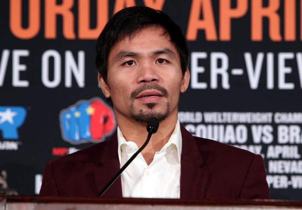 Nike cut ties with Manny Pacquiao this week after the boxer made controversial comments about same-sex couples. (Chris Farina AFP/Getty Images)