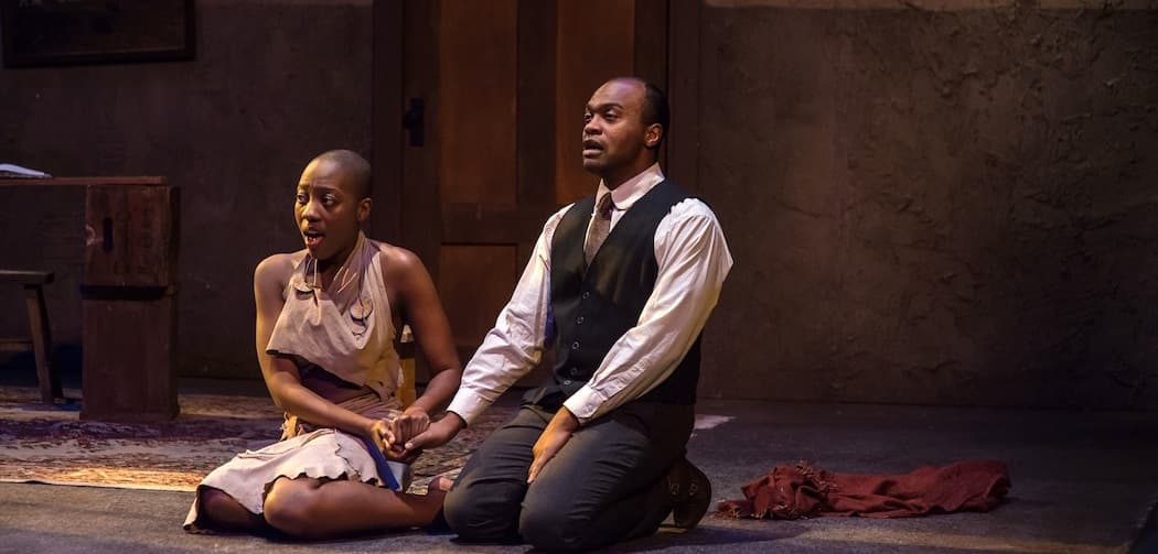 Adobuere Ebiama and Maurice Emmanuel Parent in Underground Railway Theater's production of "The Convert." (Courtesy A.R. Sinclair Photography/Central Square Theater)