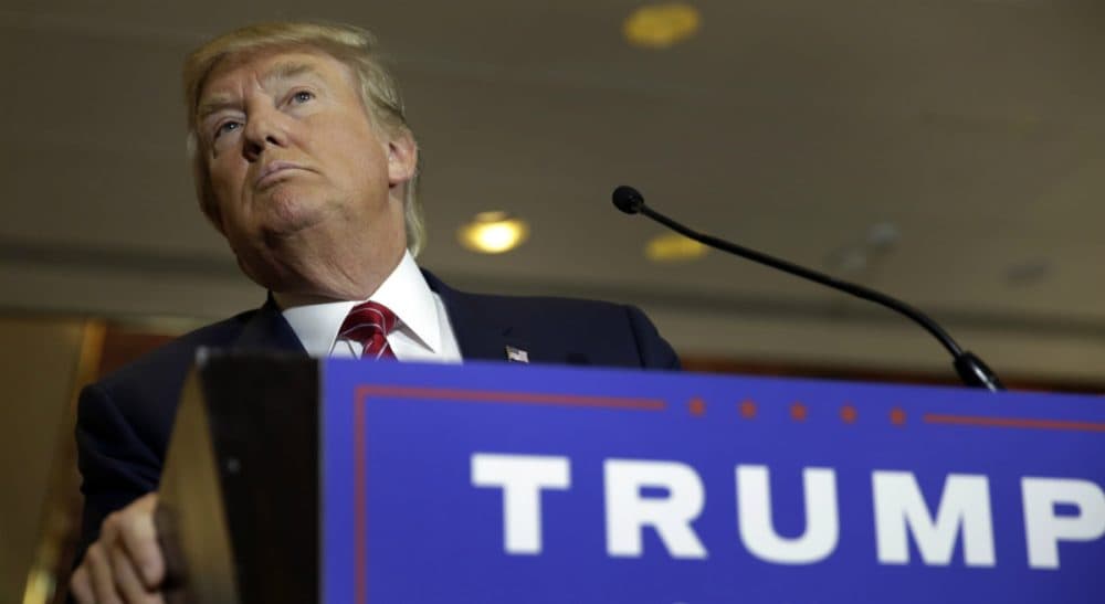 Republican presidential candidate Donald Trump is pictured on Sept. 3, 2015. (Richard Drew/AP)
