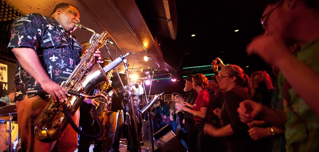 The Heavy Metal Horns during a recent 25th anniversary performance at Johnny D's. (Courtesy of Richard Chase)