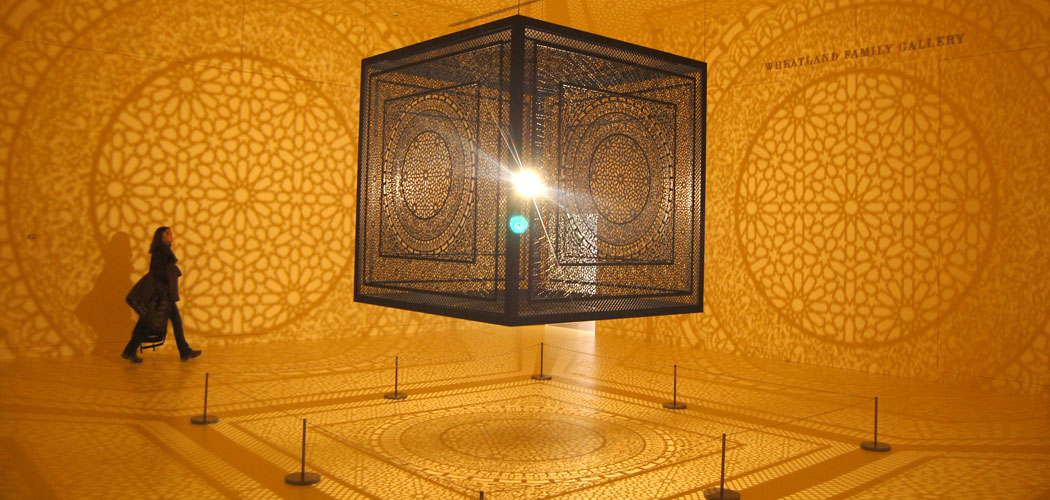 Anila Quayyum Agha's "Intersections" at the Peabody Essex Museum in Salem. (Greg Cook)