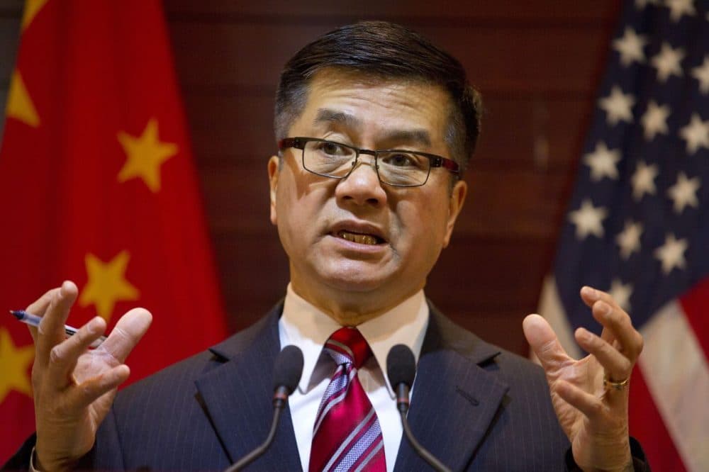Outgoing U.S. ambassador to China Gary Locke speaks during a farewell news conference at the U.S. embassy February 27, 2014 in Beijing, China. Locke was the first Chinese-American ambassador to Beijing who presided over a huge growth in economic ties and an increase in Chinese visitors to the U.S. (Ng Han Guan/Getty Images)