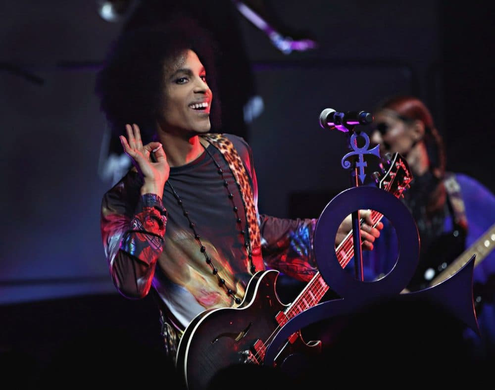 Prince performs onstage with 3rdeyegirl during their "HITnRUN" tour at Sony Centre For The Performing Arts on May 19, 2015 in Toronto, Canada. (Photo by Cindy Ord/Getty Images for NPG Records 2015)