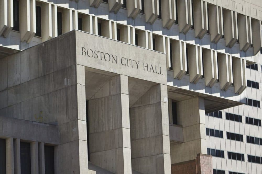 Boston City Hall is seen in November 2015. (Jesse Costa/WBUR)