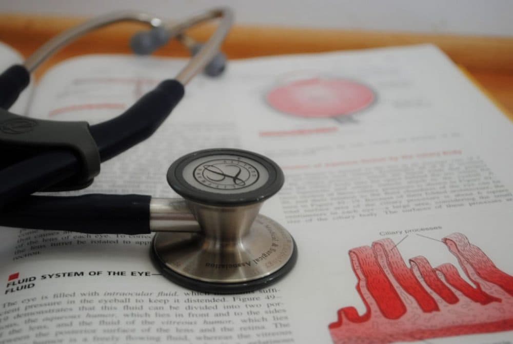 Here & Now's Jeremy Hobson speaks with Jennifer Johnston, who works with students at Highland College in Washington State, about getting people trained to go into the healthcare field. (Flickr/Amy)