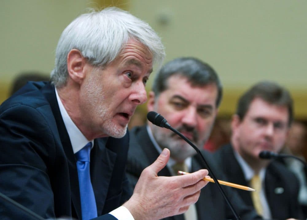 UMass Boston Professor Padraig O'Malley testifies at a House briefing on political reconciliation in Iraq in 2008. (Manuel Balce Ceneta/AP)