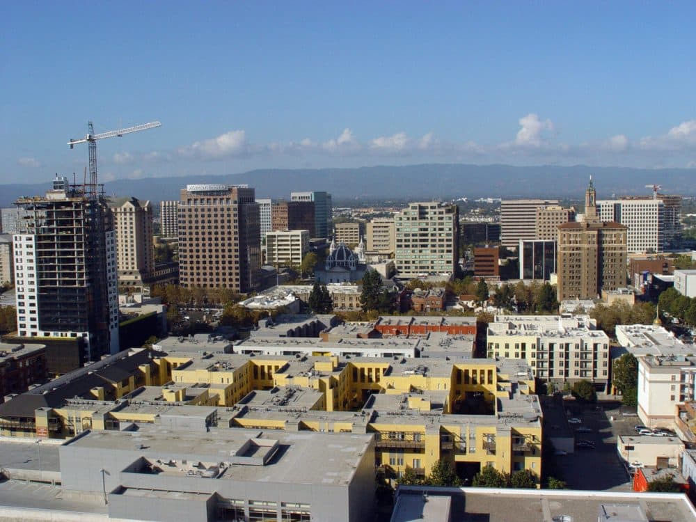 Silicon Valley's capital city San Jose, California as seen in this aerial photo is undergoing an urban development revolution calculated to keep it as the thriving heart of a region renowned for technological innovation. (Helene Labriet-Gross/AFP/Getty Images)