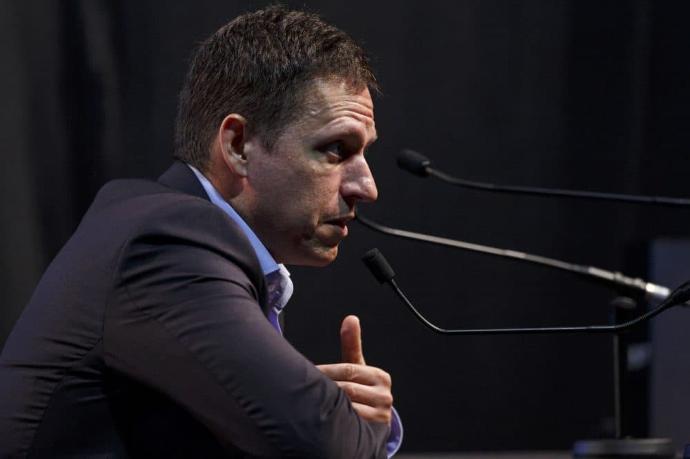 Peter Thiel, co-founder of PayPal attends a press conference at the 2014 Web Summit on November 6, 2014 in Dublin, Ireland. (Tristan Fewings/Getty Images)