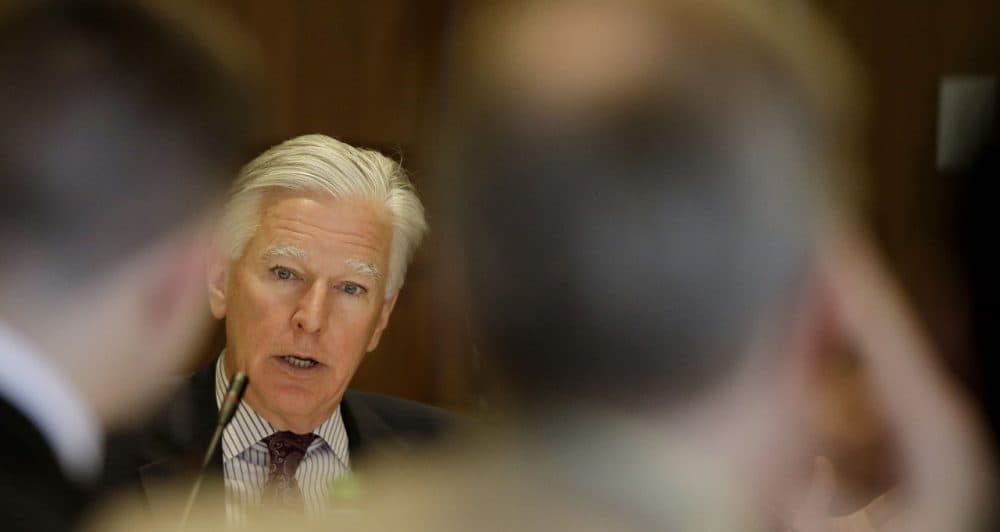 Marty Meehan says divestment is one piece of the university's response to climate change and environmental concerns. (Stephan Savoia/AP)