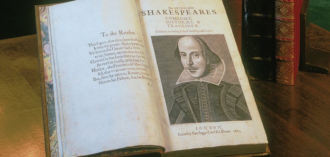 Shakespeare First Folio, 1623 (Courtesy of the Folger Shakespeare Library)
